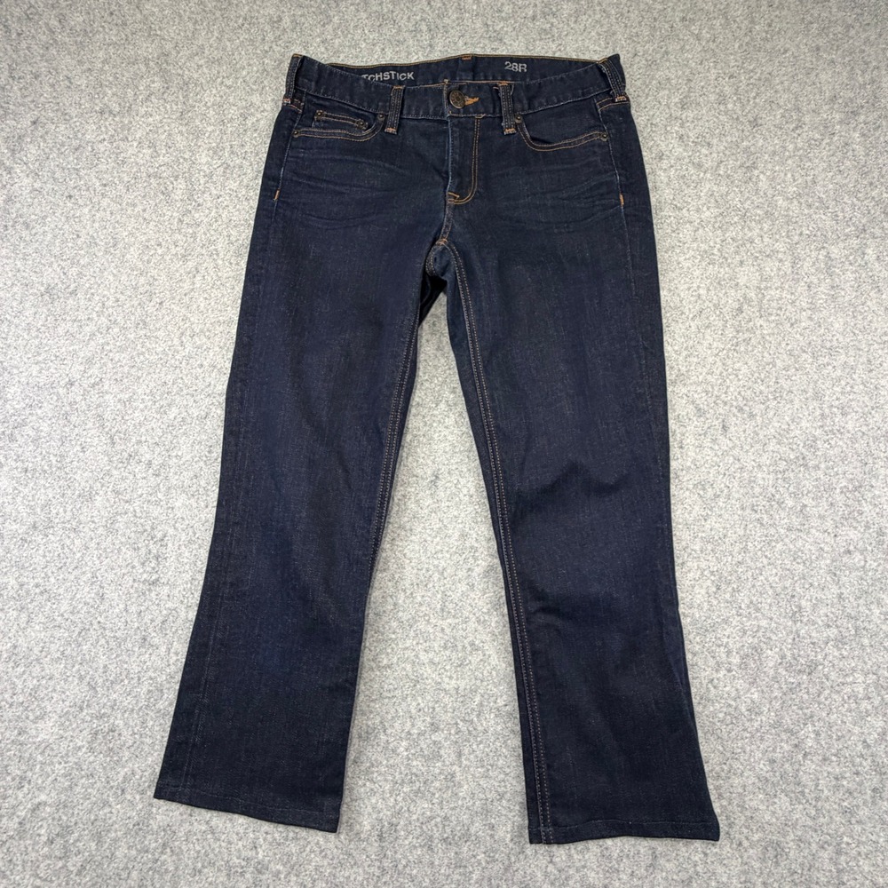 J.Crew Matchstick Straight Leg Jeans Dark Wash Indigo Denim 28R Womens